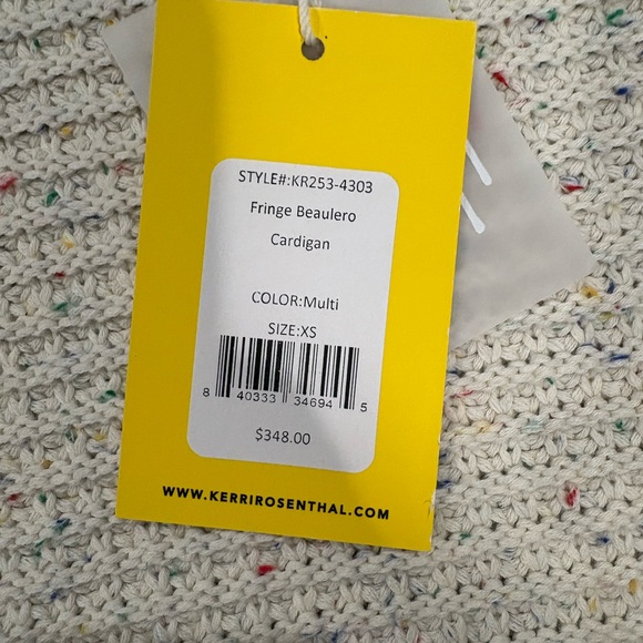 Kerri Rosenthal Fringe Beaulero Cardigan | color: multi | size: XS - Picture 6 of 8